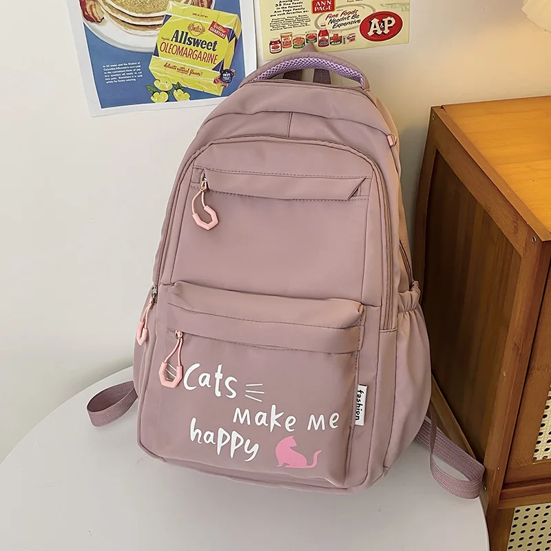 Girl School Bag Backpack Back Pack For Teenager Women Children Female Pink Schoolbag Primary High Bagpack Class Teens Child Kids