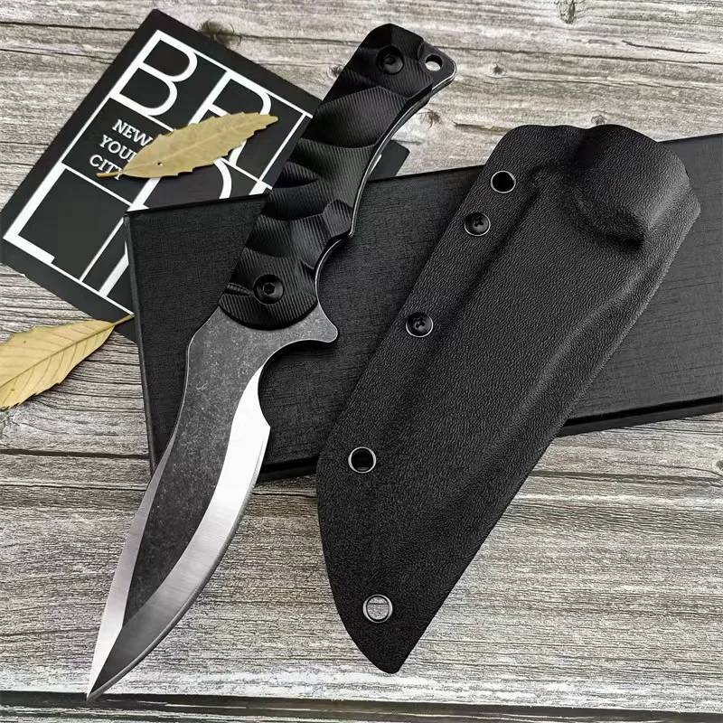 

Ghost integrated keel fixed blade knife with kydex sheath G10 Handle edc multitool knives outdoor bushcraft Straight Knife