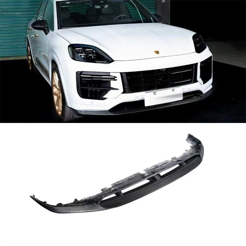 

Для Porsche Cayenne GTS 2024-2025 передняя губа из настоящего углеродного волокна, передний бампер, нижняя губа под спойлер, сплиттер, аксессуары, комплект кузова
