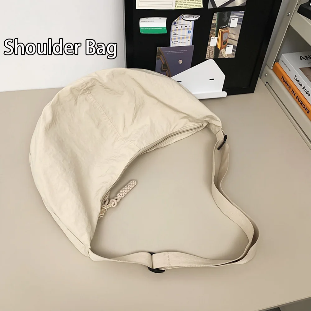 

Hobo Bag for Women Waterproof Shoulder Bag Nylon Adjustable Strap Crossbody Bag with Zipper Sling Purse for Shopping Travel