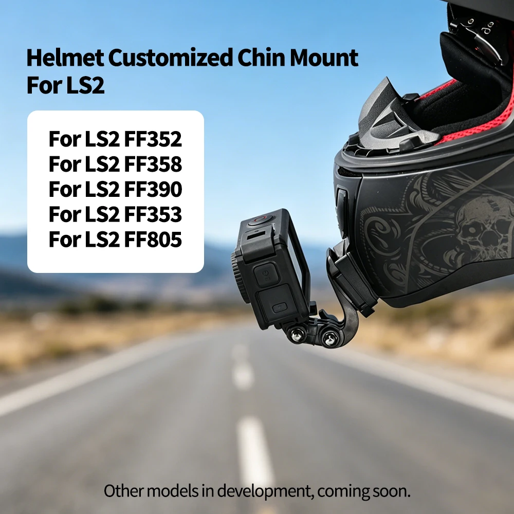 Customized Chin For LS2 FF353 FF800 FF352 FF358 FF800 CNC Aluminium Helmet Chin Mount for GoPro for Insta360 for DJI Accessories