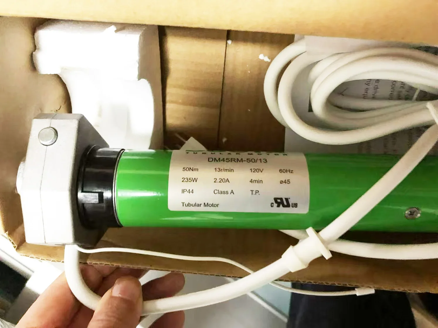 For Motorized Rolling Shutter Door Roller Shutter Gate Motor 120V Dooya DM45RM-50/13 Tubular Motor ( 235W 50Nm )