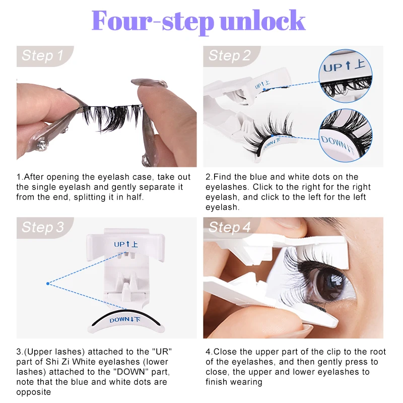 2 pairs of small circular magnetic false eyelashes lightweight, invisible circular magnetic eyelashes with eyelash curler 3D nat