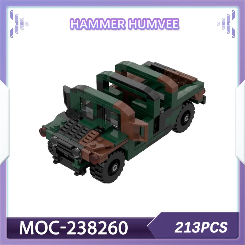 

Набор строительных блоков Камуфляж Модель автомобиля Humvee Военный грузовик MOC-238260 кирпичи Рождественский подарок