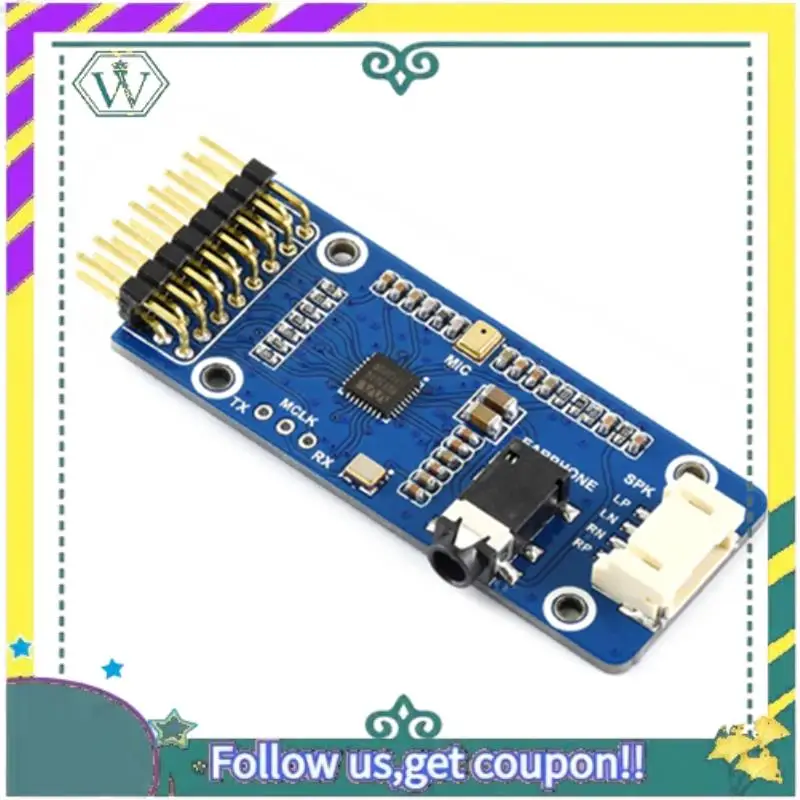 

A28Q-WM8960 Stereo CODEC Audio Board Stereo 3D Surrounding Sound Recording Programmable Encoder Module For Arduino SMT32