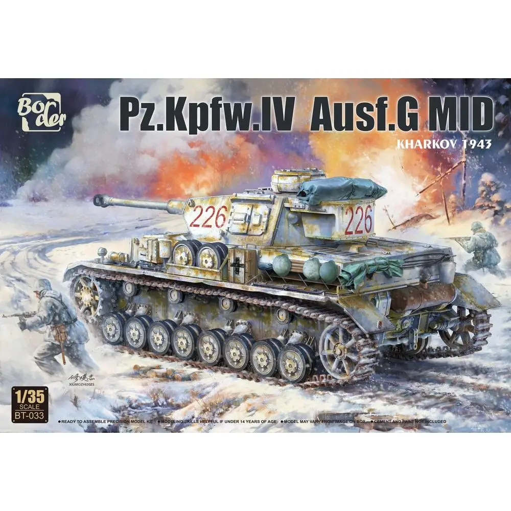 BORDER BT-033 1/35 niemiecki Pz.Kpfw.IV Ausf.G Mid Production Kharkov 1943- zestaw modeli do składania