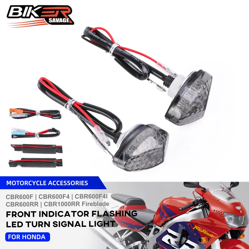 

LED Turn Signal Light Indicators For Honda CBR600F CBR600RR CBR1000RR Fireblade CBR600 F4 F4I Flashing Lamp Flasher Parts