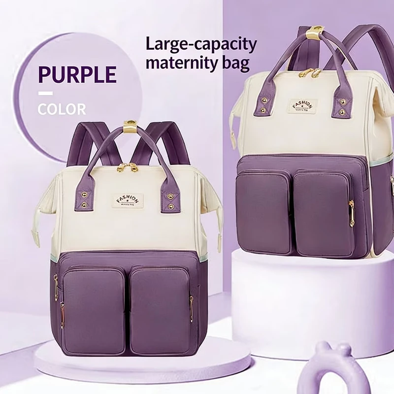 Outdoor Mummy Diaper Bag Backpack Travel Mommy Maternity Bag Baby Nappy Bag Waterproof Storage Handbag for Baby Stuff Handbag