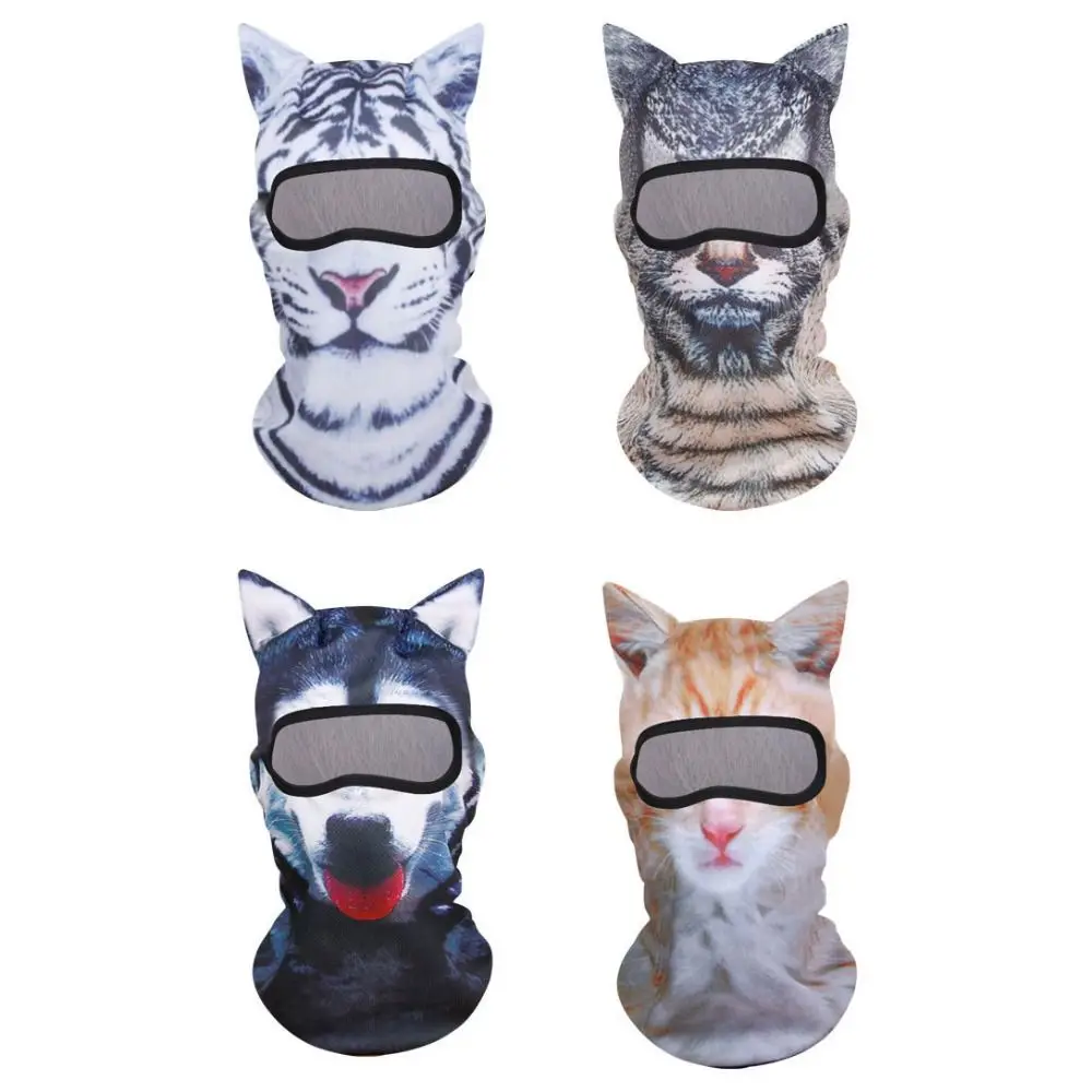 

New Polyester Balaclava Hat 3D Animals Breathable Full Face Mask Sweat Absorption Quick Drying Face Hood Mask Outdoor Cycling