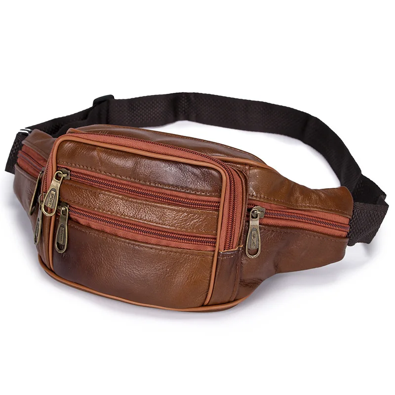 

Multi-zipper large-capacity waist bag, durable and versatile backpack, men's high-sensitivity commuting crossbody bag