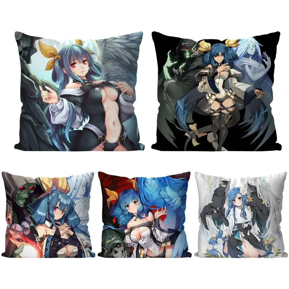 Queen Dizzy Fighting Game G-Guilty Gear Pillow Case Fashion Square Pillowcase Bedroom Sofa Room Ins Decoration Leisure