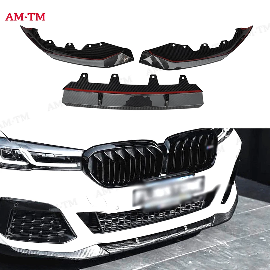 

Carbon Fiber For BMW 5 Series G30 G38 M Sport 2021+ Car Front Bumper Splitter Front Lip Chin Spoiler Diffuser Parts Body kit