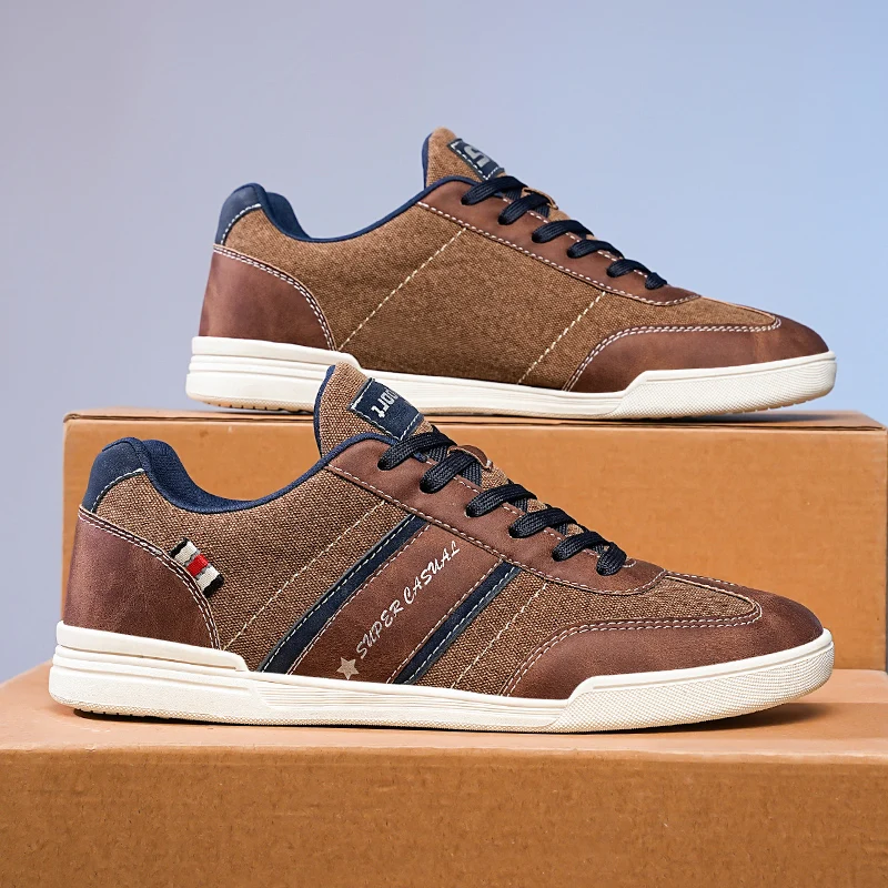 

Spring Autumn Men's Casual Shoes Denim Cloth Street Trend Fashion Men Lightweight Lace Up Skateboard Shoes Size 39-48