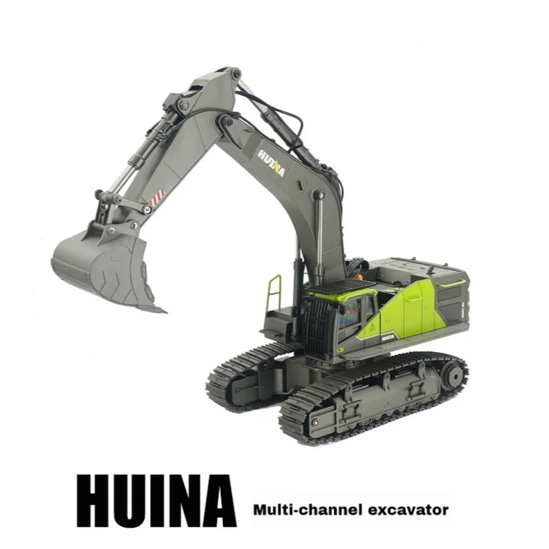 New Huina 1593 Large Simulation Alloy Excavator Sound And Light Large Remote Control Engineering Vehicle Model Christmas Gifts