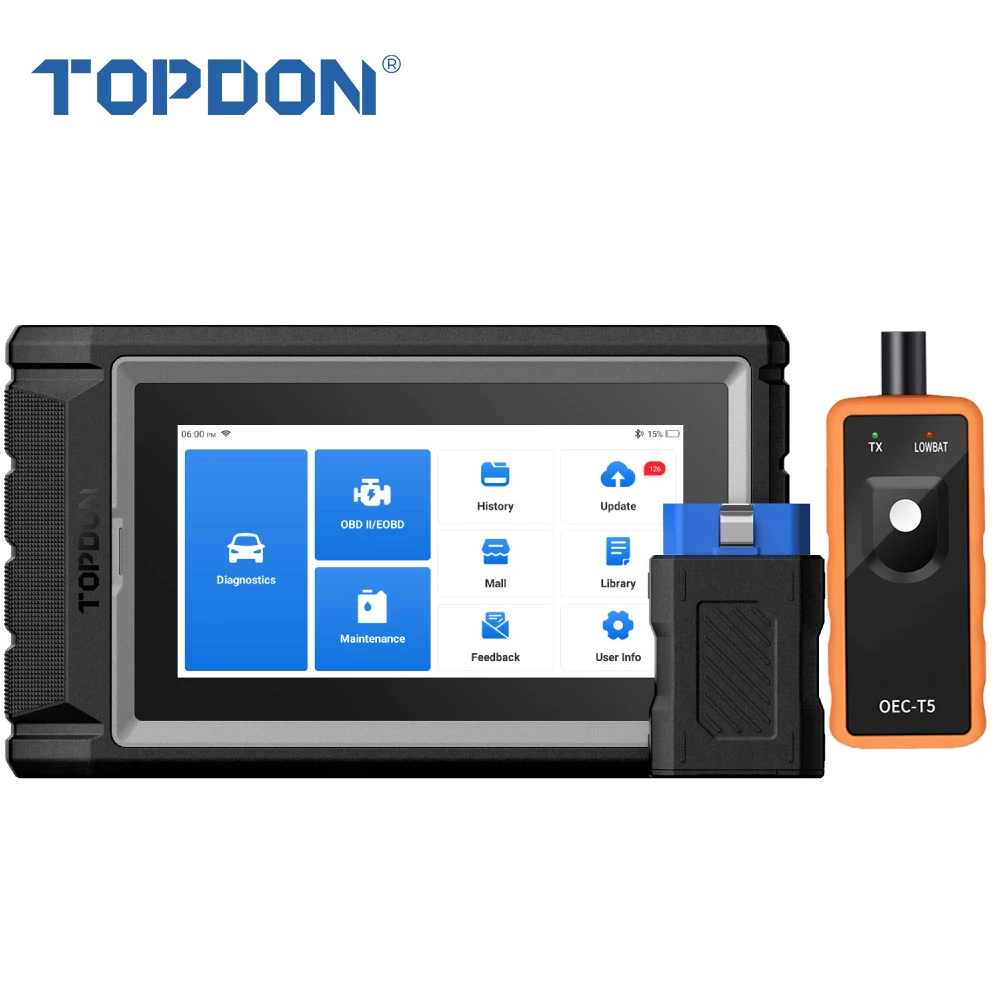 TOPDON AD800 BT 2 OBD2 All-System Scanner Professionele Auto Diagnose Tool Automotive Scanner Actieve Test AUTOVIN Scanner
