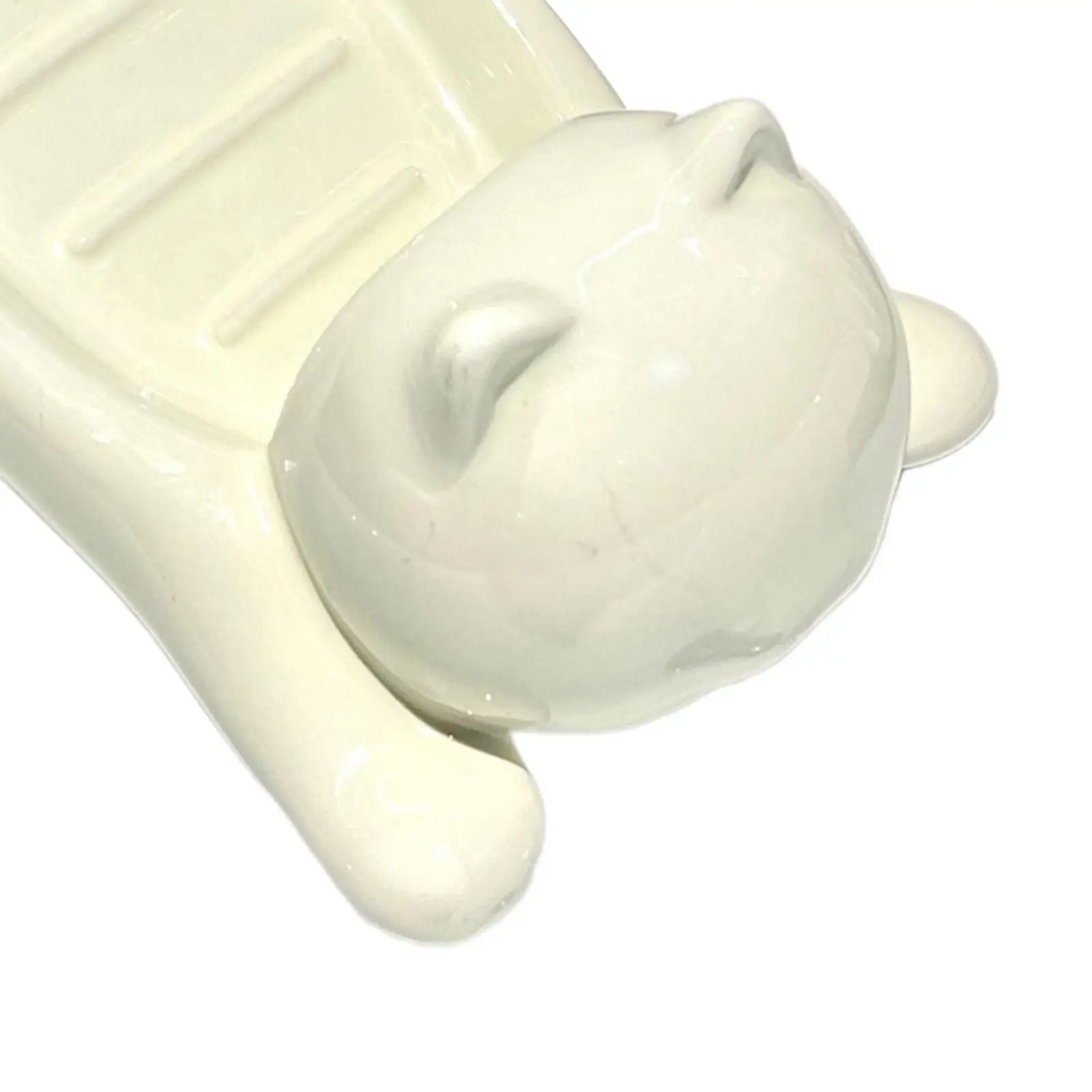 Cute Cat Soap Dish Portable Holiday Gifts Space Saving Easy Clean Soap Plate for Home Kitchen Sink Shower Washroom Countertop