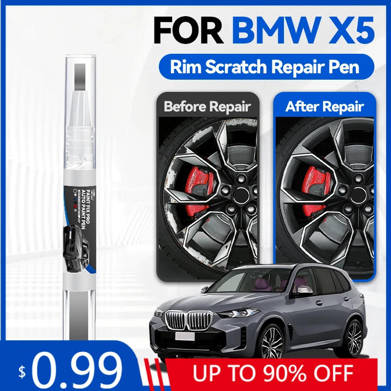 

Карандаш для подкраски колесных дисков, ручка для ремонта автомобильной краски, аксессуары для ремонта царапин BMW X5 1999-2025, серый C5A, белый 300, черный