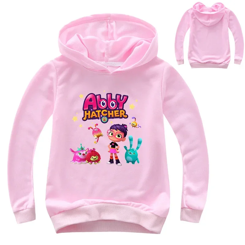 Abby Hatcher Kids Clothes Cotton Hooded Sweater Streetwear Sweatshirt Cartoon Pullover Hip Hop Teenager Boys Girls Clothing