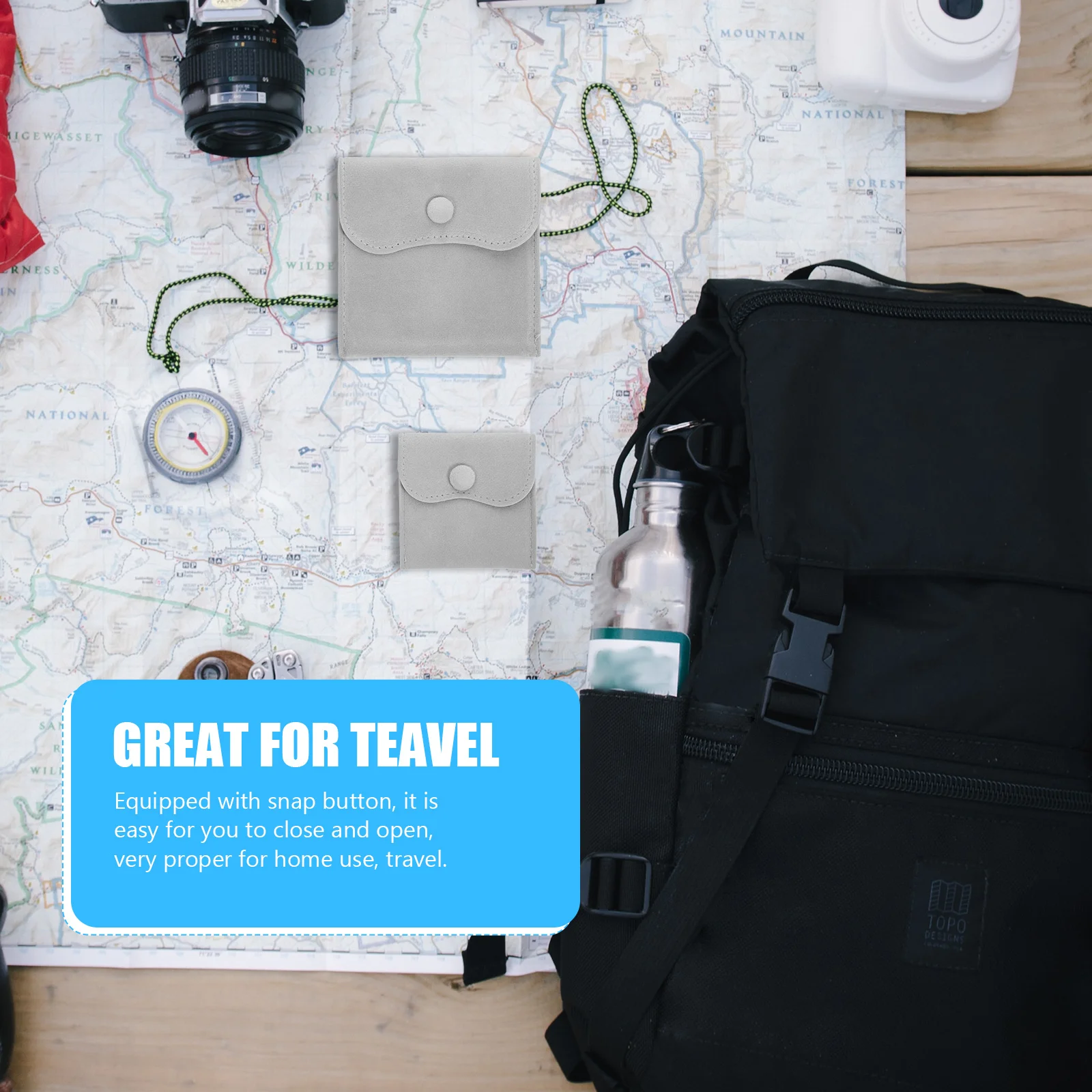 

10Pcs Small Jewelry Gift Bags Snap Button Pouch for Rings Earrings Necklace Storage Travel Box Jewelry Organizers Lint Bags