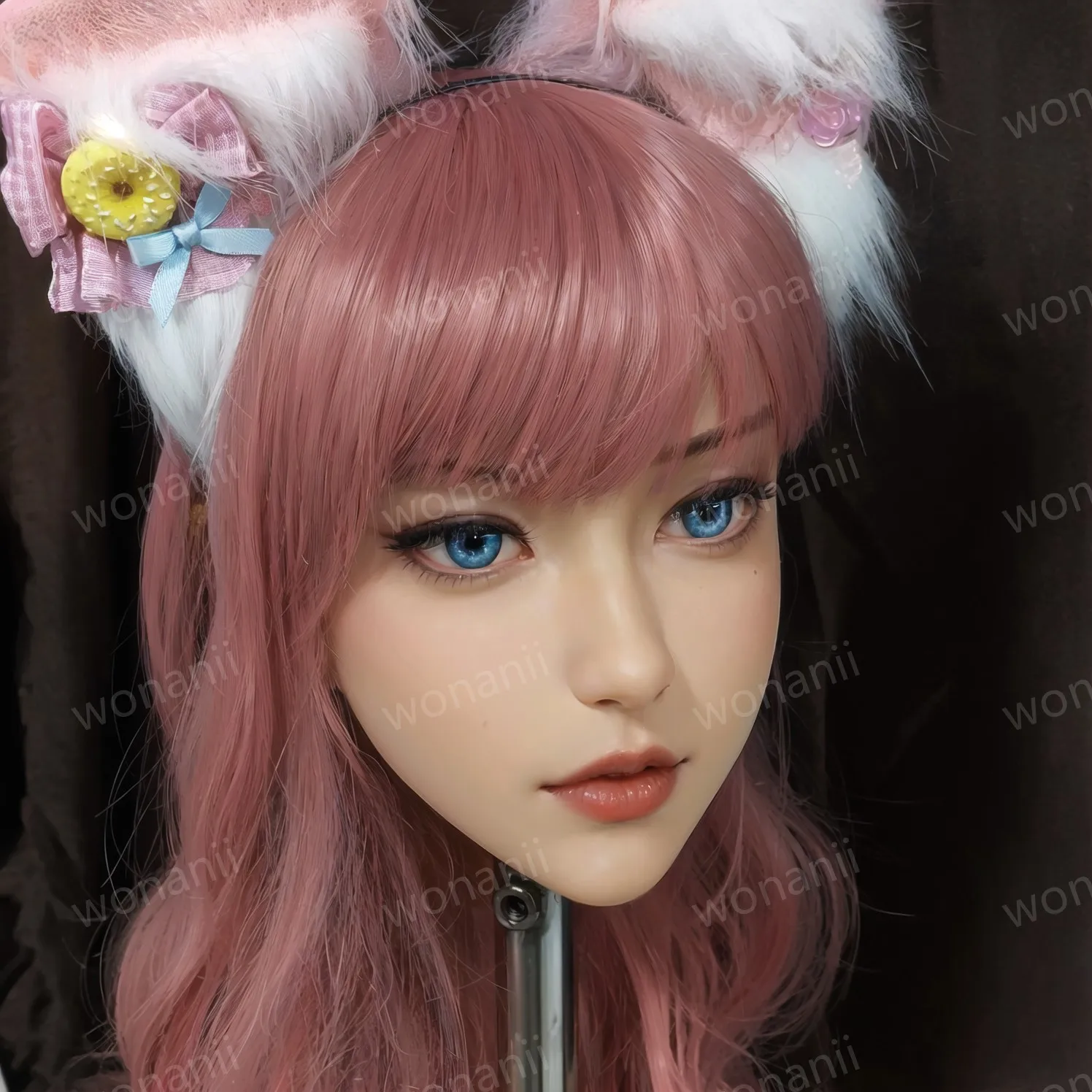 Edisi terbatas kepala wanita, bahan TPE, replika kepala wanita 1:1, tekstur lembut, mainan pria dewasa, tampilan riasan yang indah, lembut