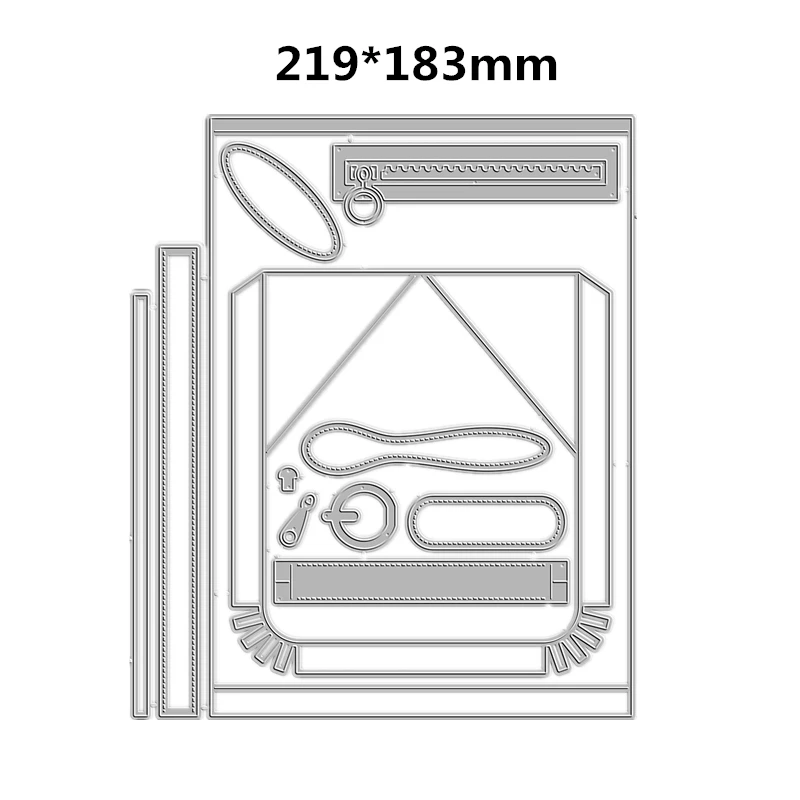 Exquisite  Birthday 3D Satchel Girl Bag Gift Box Pocket Metal Cutting Dies Set Scrapbooking Embossing Frame Card Craft no stamp