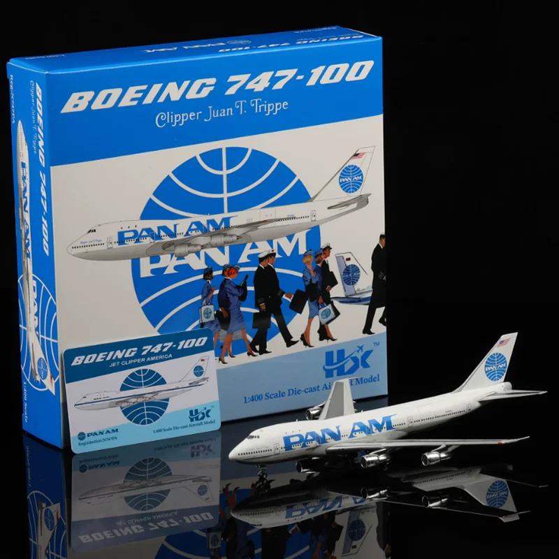 

HX 1/400 Scale Pan American Airways B747-100 N747PA Die-cast Alloy Aircraft Model Collectible Decorative
