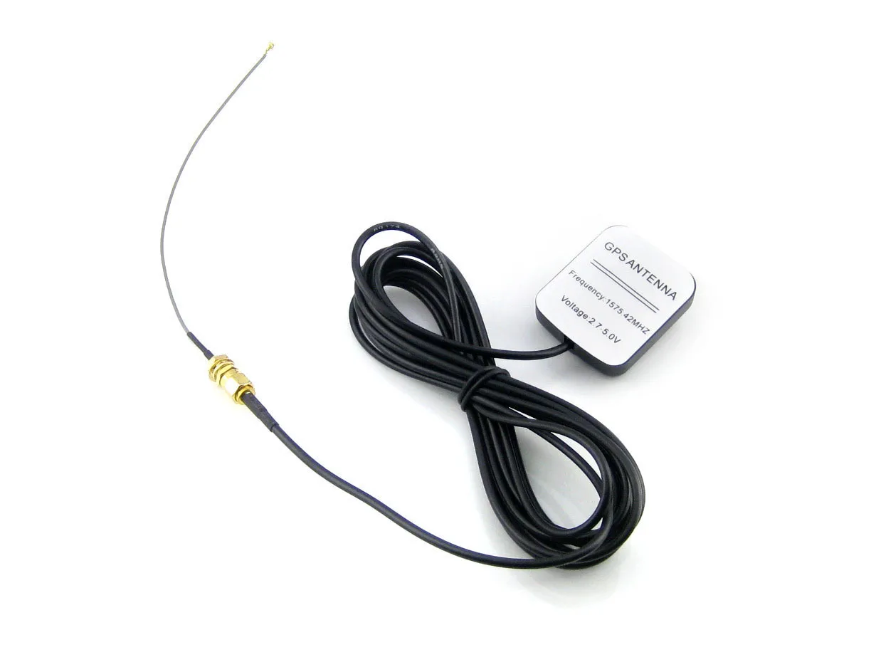 Antena ativa GPS tipo B com conector IPX/SMA - ganho de 28dB, IP67 à prova d'água, para navegação automotiva/DVD, -40 ℃   para +85 ℃