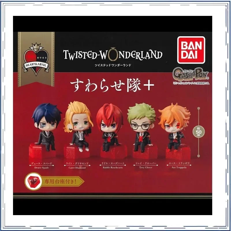 BANDAI Anime Twisted Wonderland Q Version Grim Crowley Riddle Rosehearts Gifts or Collection Genuine Action Figure Model Toys