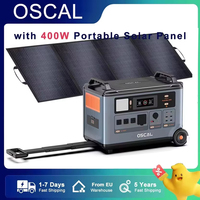 Oscal Powermax 3600 LiFePO4 Battery 3600Wh Power Station 3600W Portable Generator Expandable Battery with 400W Solar Panel