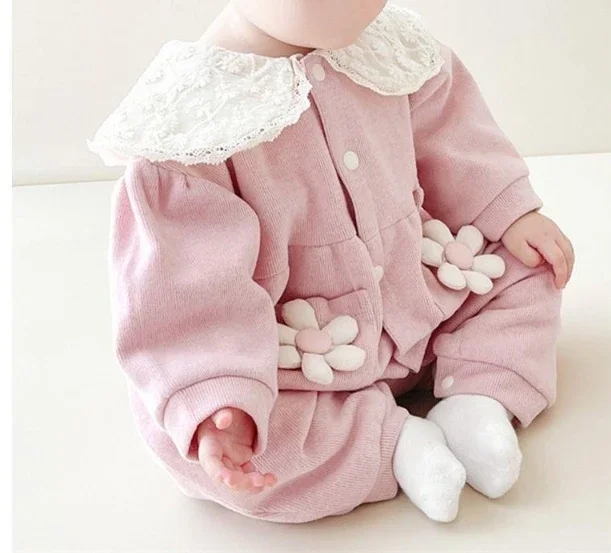 

Newborn Baby Onesie Spring and Fall Female Baby Cute Princess Spring Crawling Clothes Weekly Dresses Baby Girl Clothes