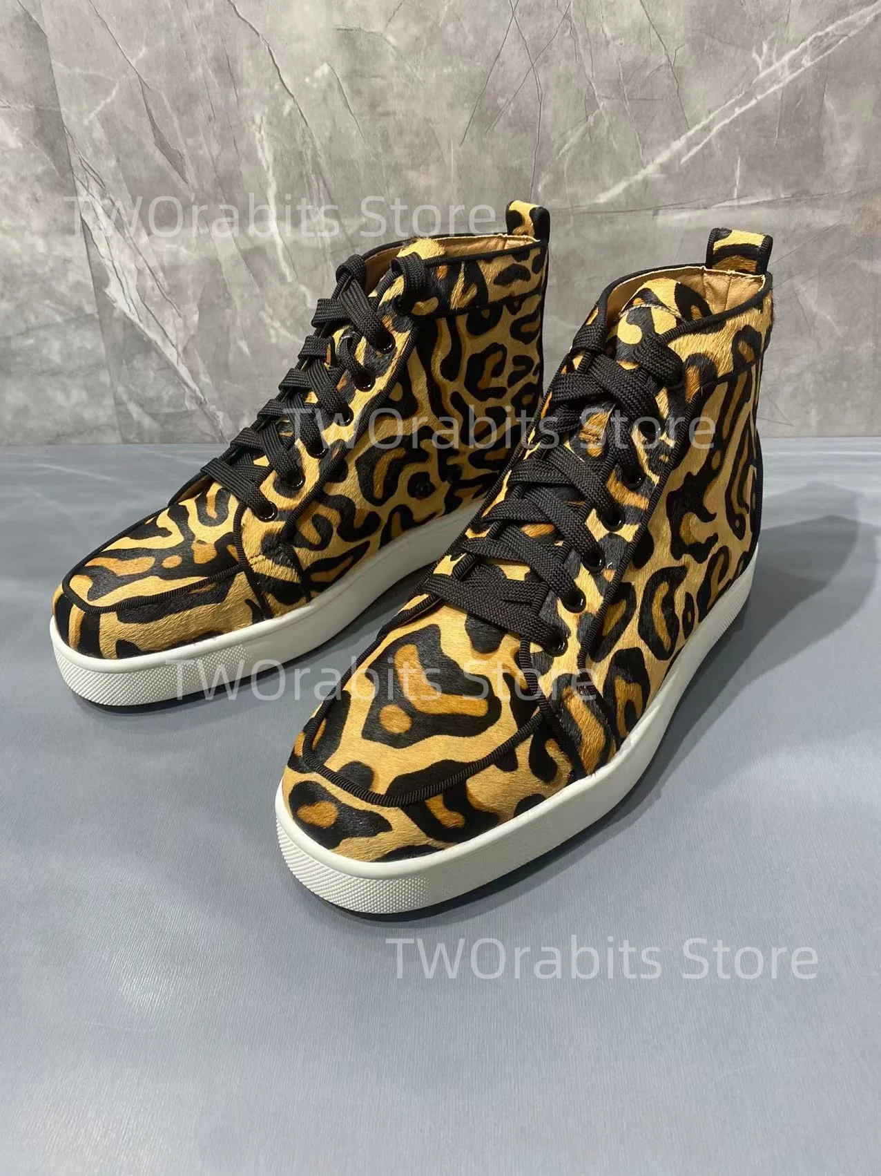 

Bag Round Toe Flat Leopard Print Hot Diamond Totem Men's Sports Shoes Shoes Couple Black Suede Figure Shoes Casual Skateboard