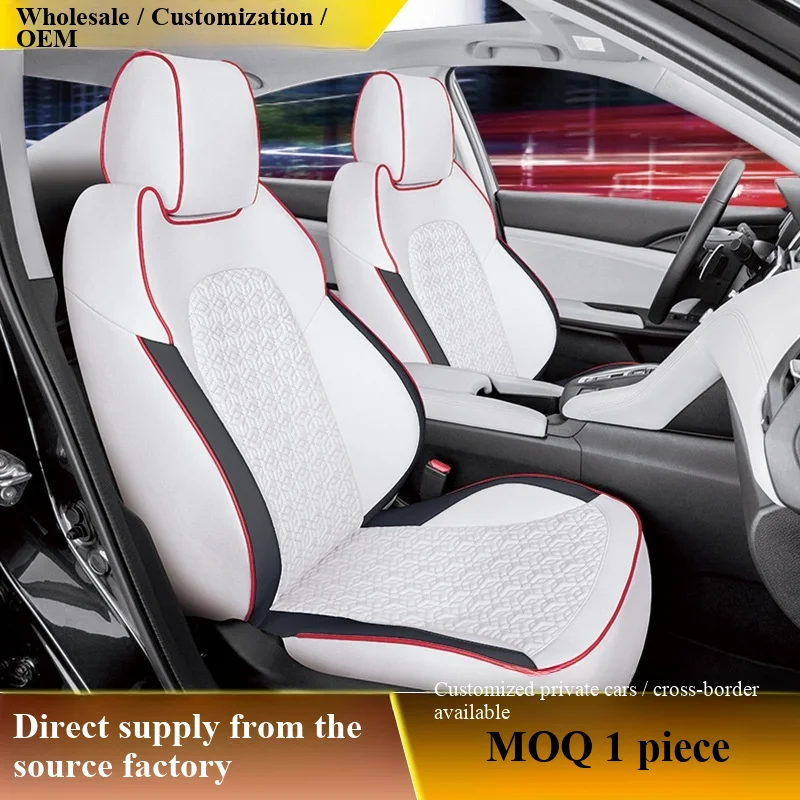 Custom 360 Full Wrap Car Seat Covers PU Leather Full Set 5 Seats Waterproof Auto Interior Accessories Protector