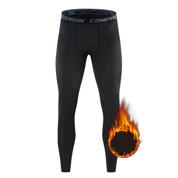 Winter Mann Fleece Leggings Strumpfhosen Männer Thermo-unterwäsche Thermo Kompression Hosen Böden Strumpfhosen Warme Lange Hosen Männer Kleidung