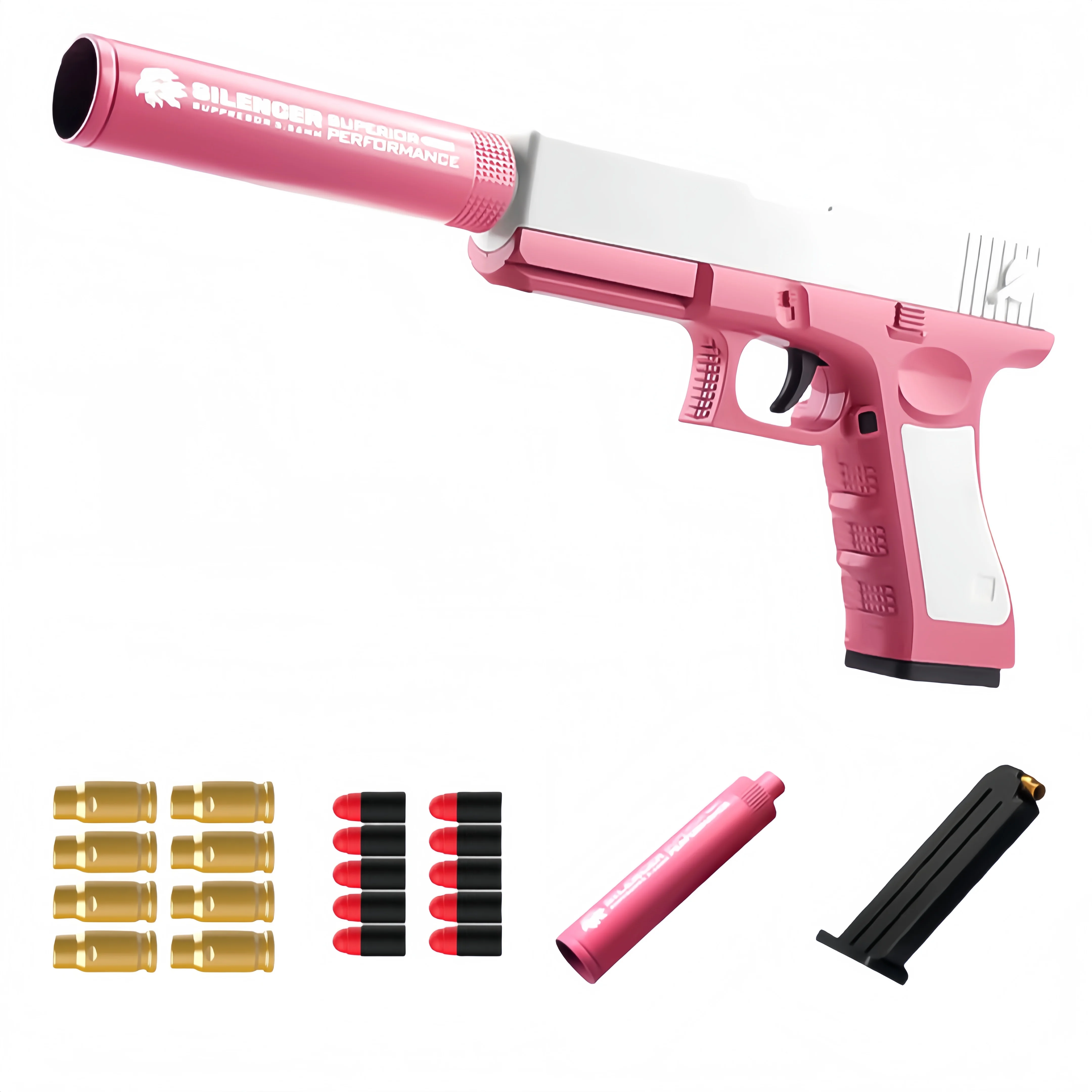 M1911 글록 쉘 배출 소프트 총알 소년을위한 장난감 총 소녀 Tiktok 총 권총 소년 생일 선물