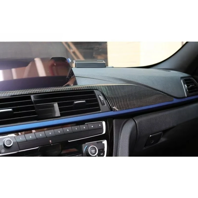 Carbon Fiber Overlays Inner Dashboard Console Door Handle Interior Trims