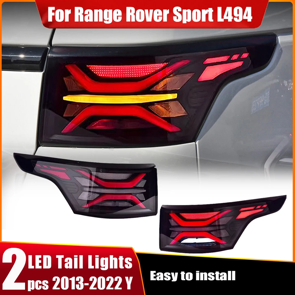 2pcs Dynamic LED Rear Tail Lights Stop Lamp For Land Rover Range Rover Sport L494 2013/14 2015 2016 2017 2018 2019 2020 2021/22