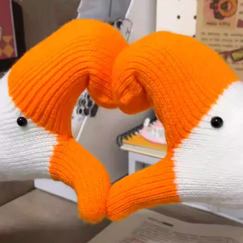 جديد الشتاء أوزة قفازات مضحك الجدة الحيوان قفازات مع الحرارية لينة بطانة لطيف الدافئة أوزة القفازات مضحك محاكاة ساخرة قفازات للجنسين #3