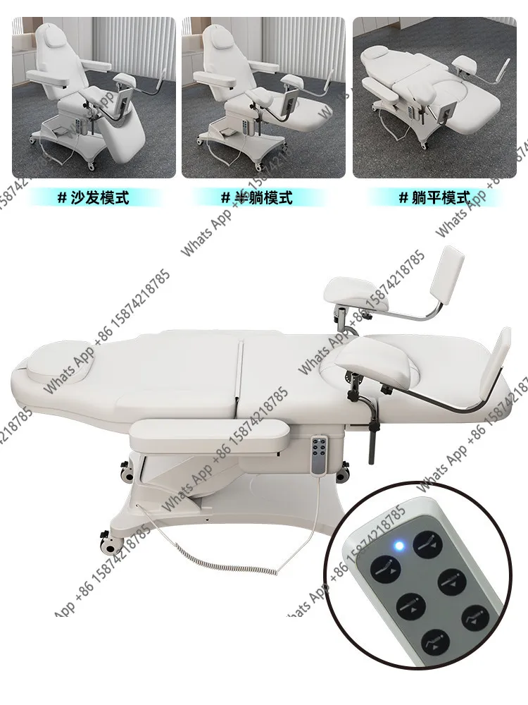 Electric gynecological bed multi-functional physiotherapy  movable beauty bed inspection medical bed