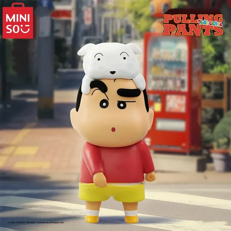 MINISO Crayon Shin-chan Pull-on Pants Figure Animation Limited Desktop Decoration Ornaments Children's Toy Model Birthday Gift