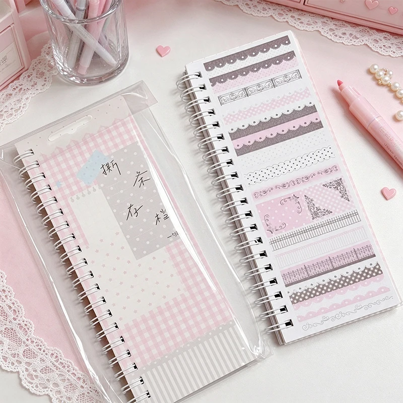 40 Sheets Strip Sticker Book Simple INS Style Pull Line Sticker DIY Scrapbooking Journal Decorative Base Material Stickers Gifts