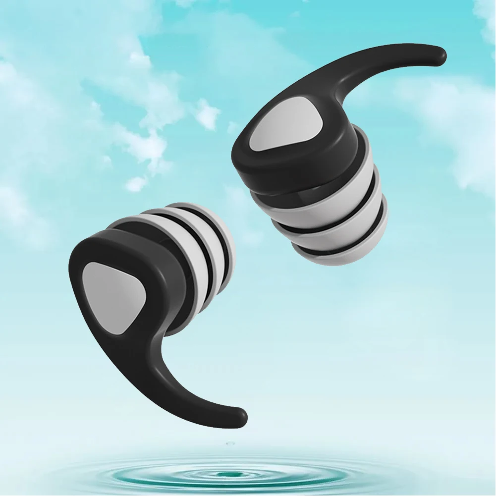 

Silicone Ear Protection Earplugs Soft Comfort Waterproof Anti-Noise Ear Plugs Ear Protector Plugs for Travel Work Sleep Swimming