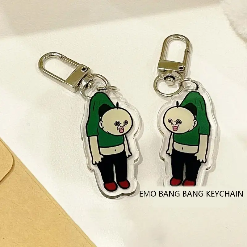 In Stock Bangbang Keychain Korean Anime Bangbang and Yuzhi Peripheral Acrylic Pendants Spoof Cartoon Ornaments Girls Small Gifts