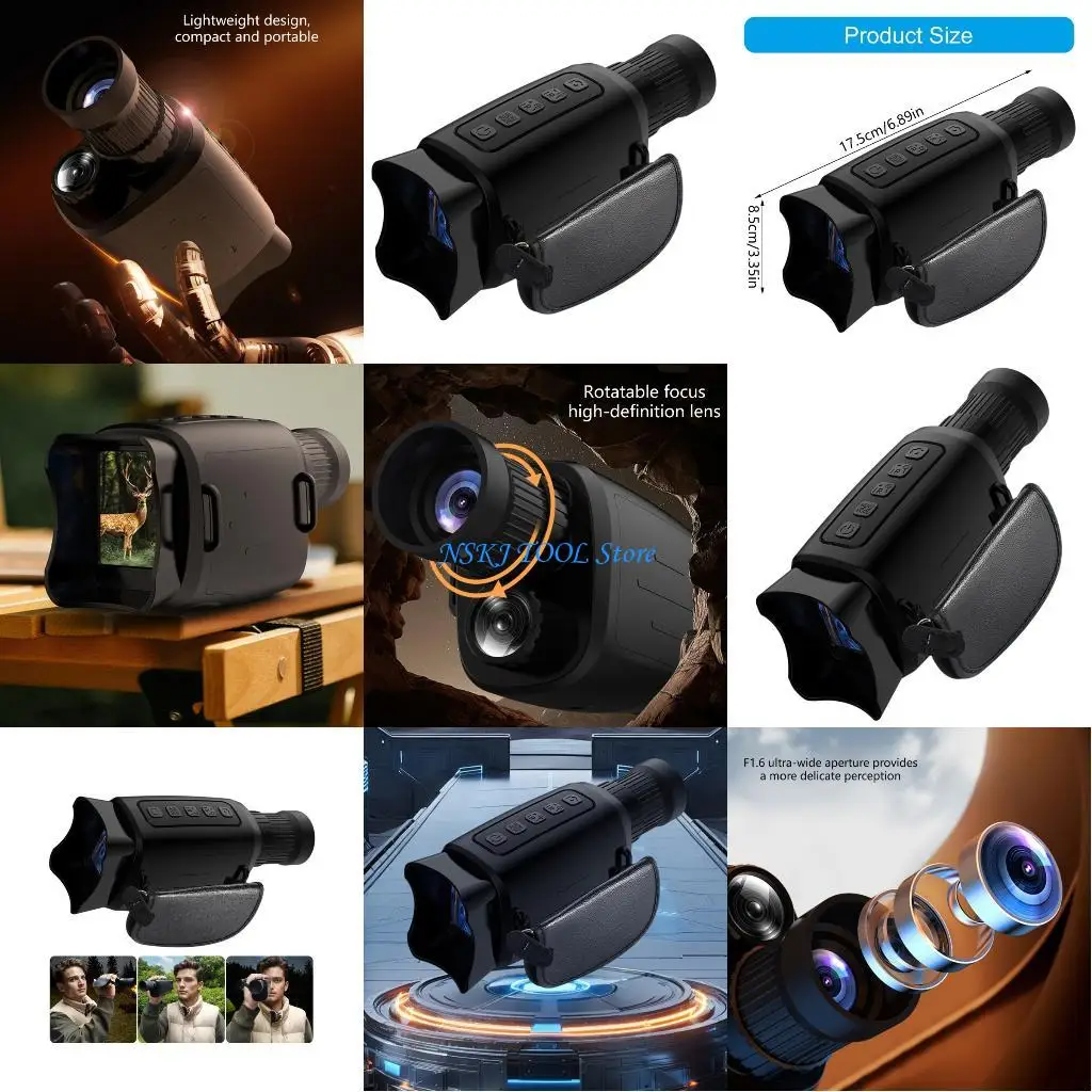 

L8RC Ultrared Rays Night Visibility Monocular Optically Adjustable IR Lighting for Day and Night Use