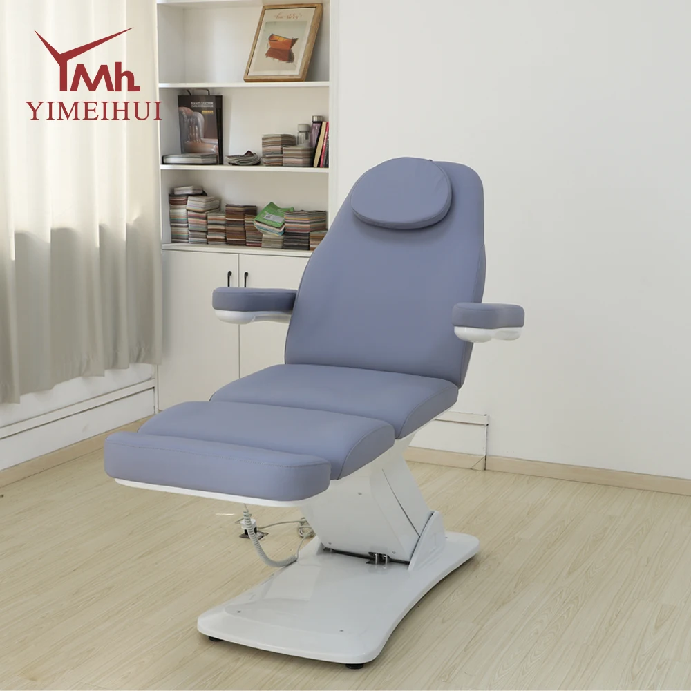 Luxo 3 motores spa salão de beleza altura ajustável tratamento mesa massagem elétrica beleza cama facial cadeira cosmética