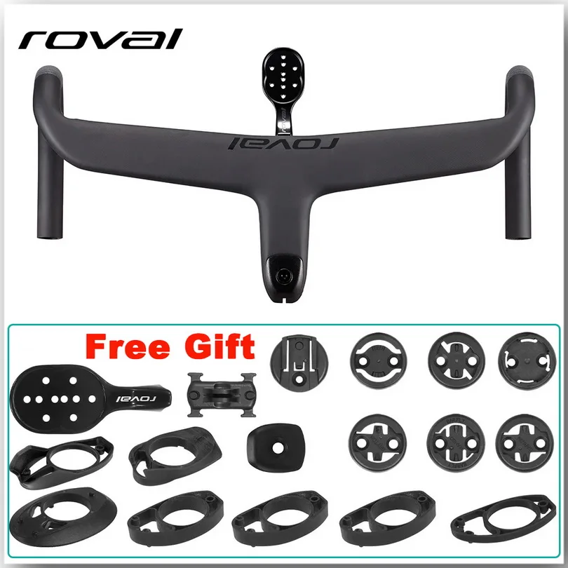 

Roval Sl7/Sl8 Full Internal Cable Routing Road Bicycle Handlebar T1000 Carbon Integrated Cockpit Di2 Carbon Handlebar With Mount