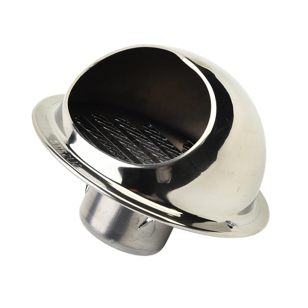 1 Pc Round Brushed Bull Nosed External Extractor Wall Vent Outlet Wall Ceiling Air Vent Ducting Ventilation Exhaust Grille Cover