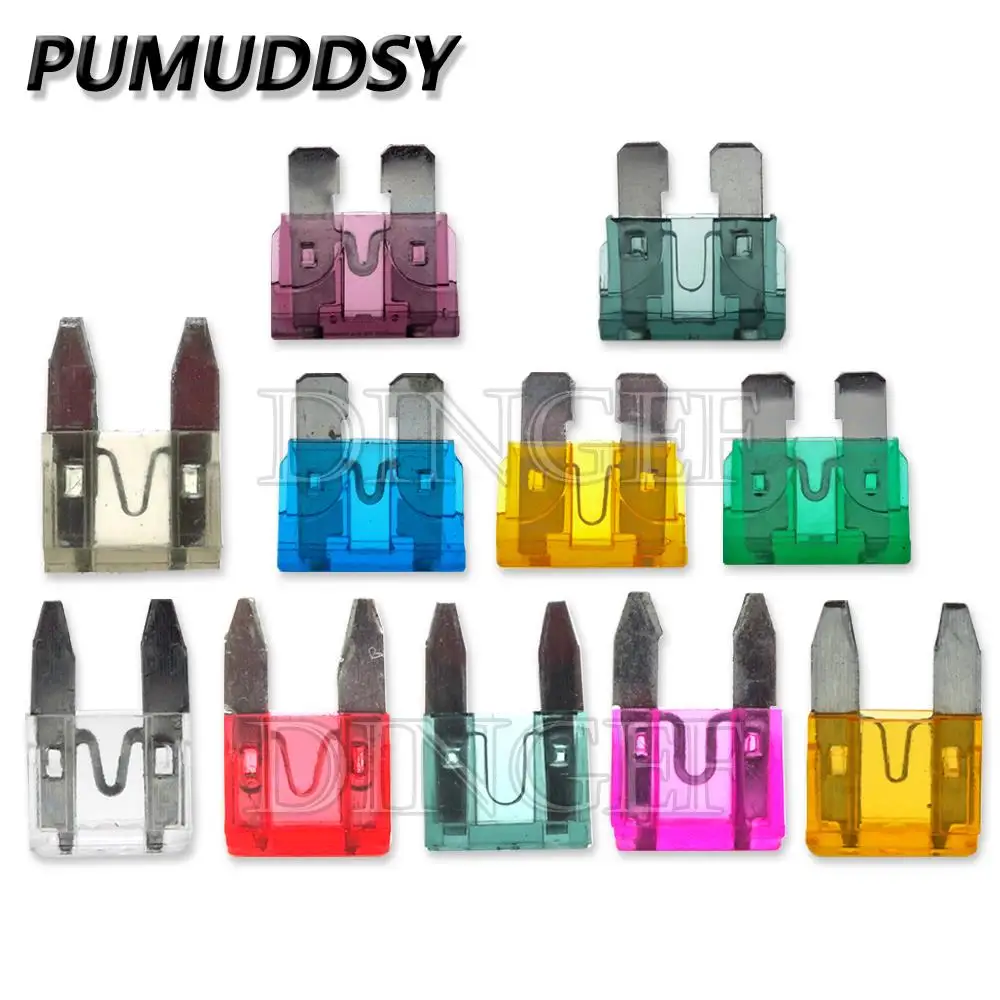 10PCS/LOT Medium small  Size Blade Type Car Fuse Assortment 2.5 3 5 7.5 10 15 20 25 30 35A Fuse Set Auto Car Truck NEW