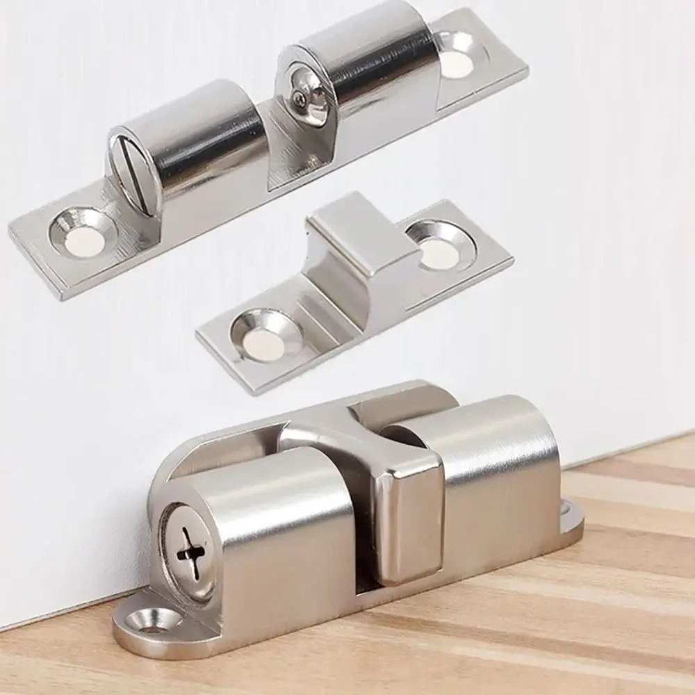 40/50/60mm Double Ball Door Latch Spring Ball Lock for Furniture Cabinet Closet Door Adjustable Tension Latch Brass Door Buckle