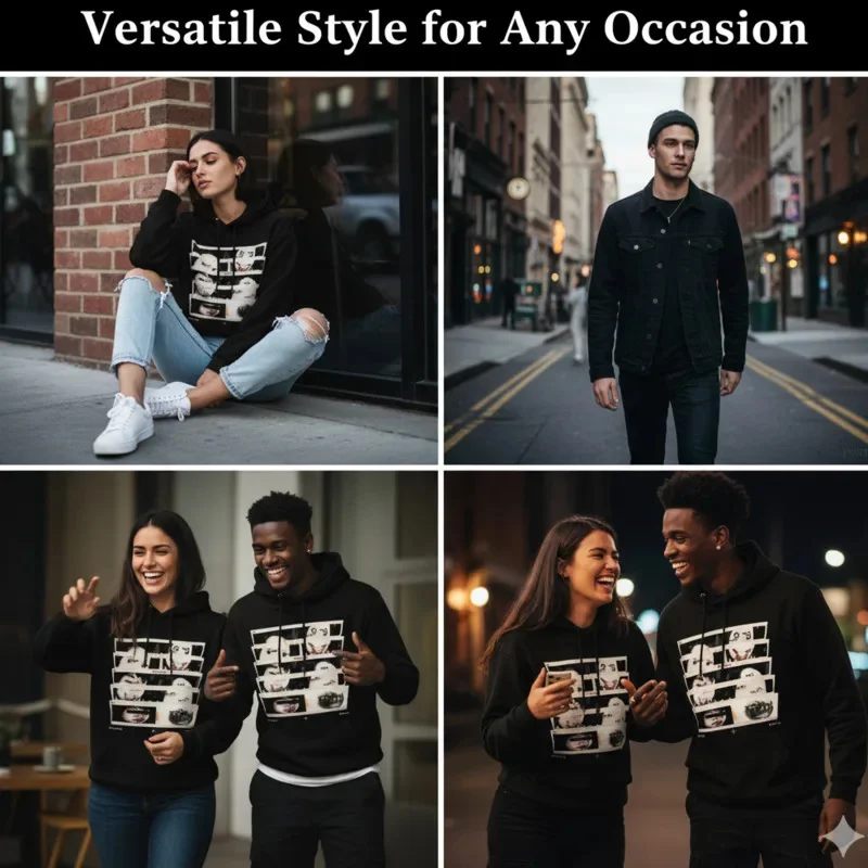 Ugly Print Hoodie Y2K Retro Streetwear Sweatshirt Jacket European Ins Funny Long Sleeve Pullover Casual Jacket Men Women New