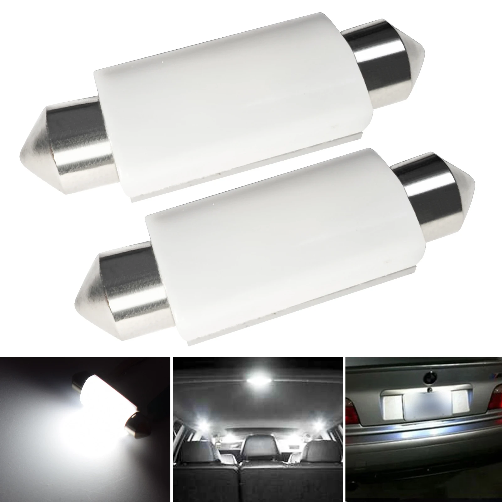 36MM Festoon Led 6418 Led Car Bulbs C5W Bulb CANBUS 239 6461 Car Interior Dome Map Door Courtesy Number Plate Lights White 12V